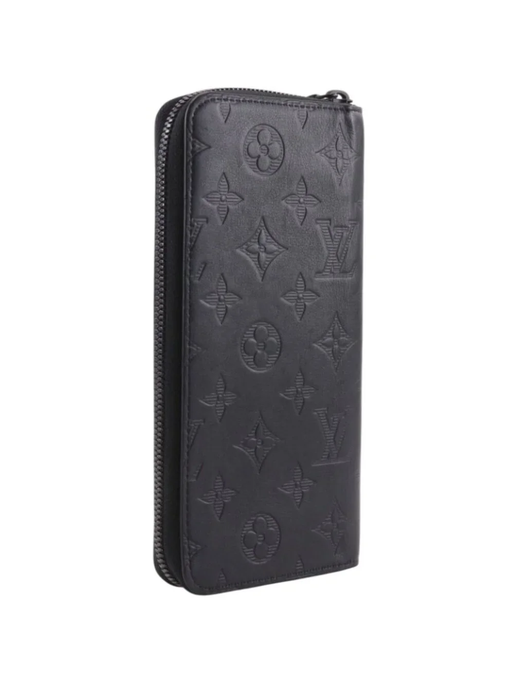 Louis Vuitton Zippy Wallet Vertical Monogram Shadow Leather Noir Black